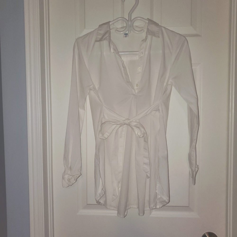 Old Navy Maternity Tie Waist Dress Shirt
